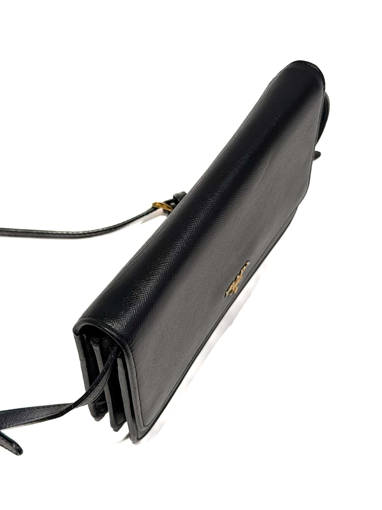 Prada Black Saffiano Leather Crossbody Bag - Image 5