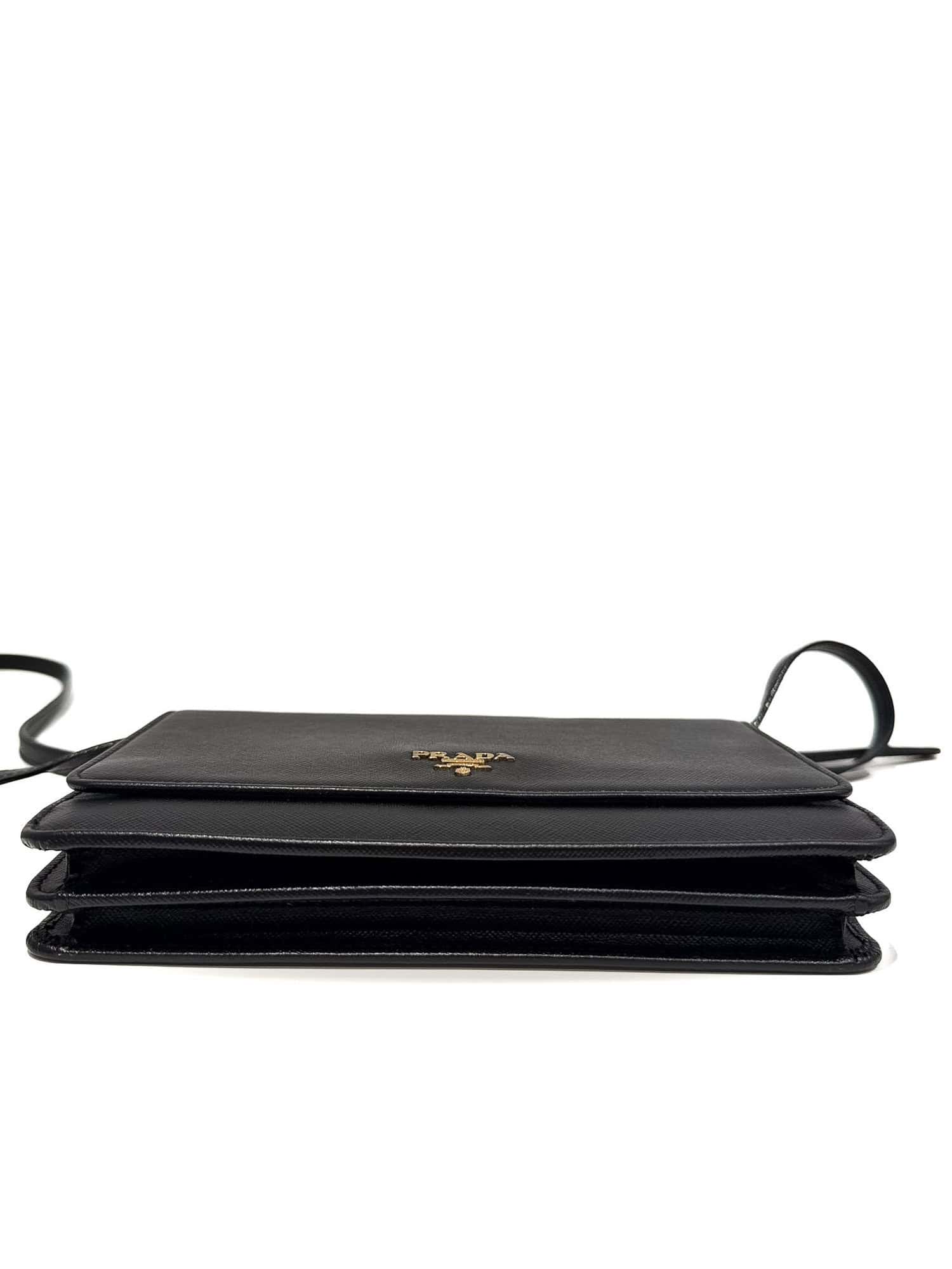 Prada Black Saffiano Leather Crossbody Bag - Image 7