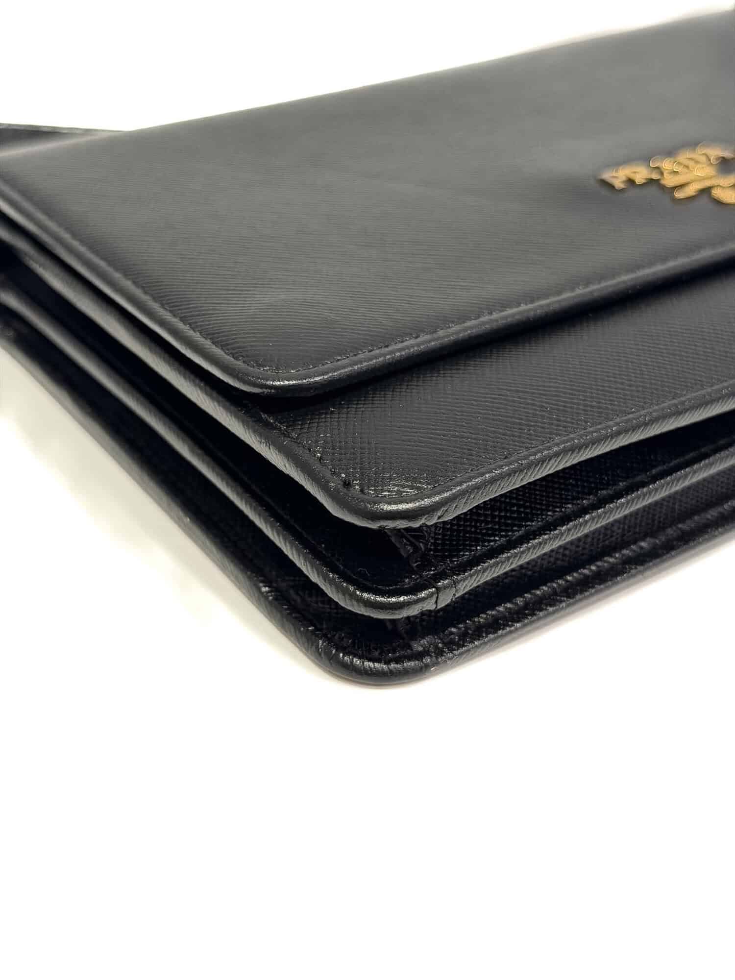 Prada Black Saffiano Leather Crossbody Bag - Image 8