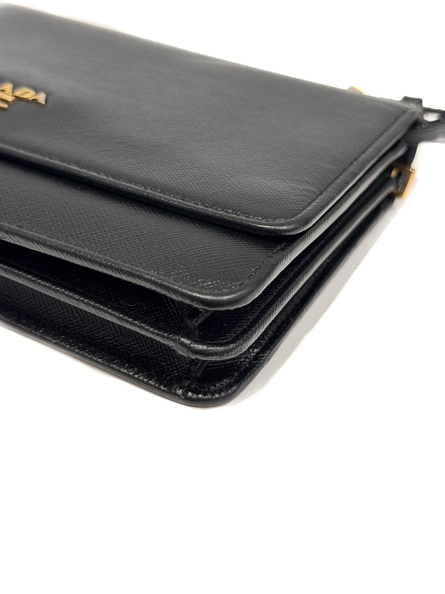 Prada Black Saffiano Leather Crossbody Bag - Image 9