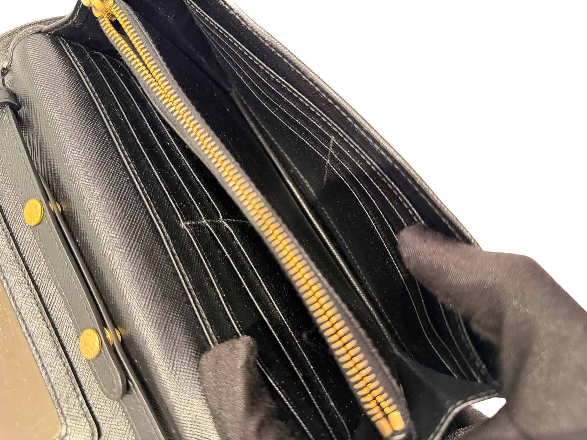 Prada Black Saffiano Leather Crossbody Bag - Image 13