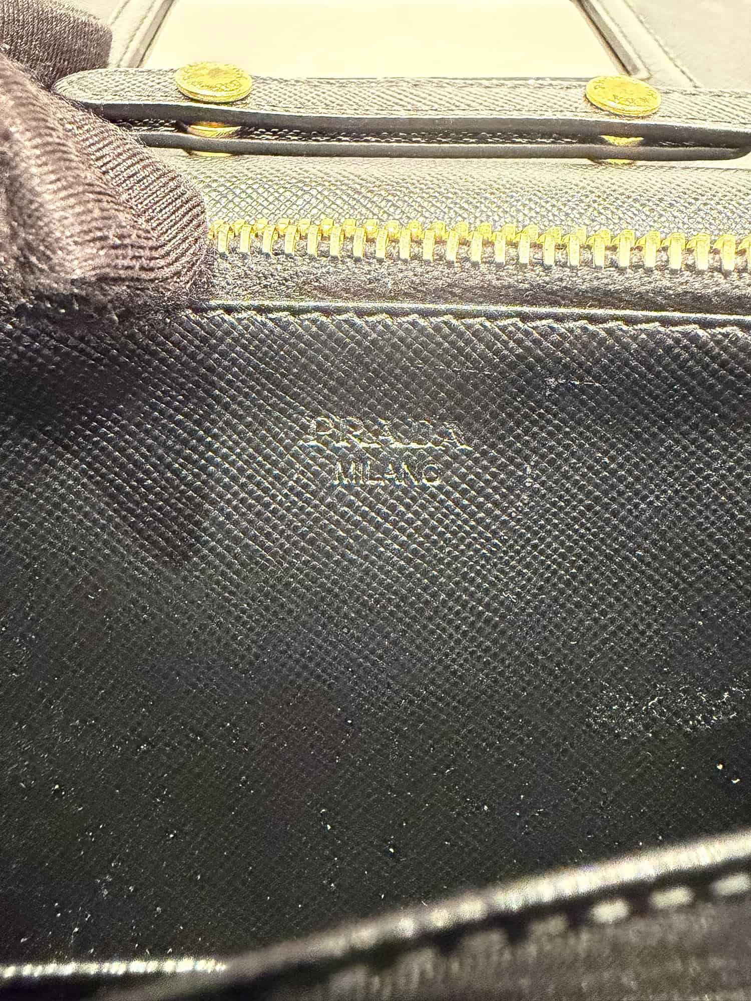 Prada Black Saffiano Leather Crossbody Bag - Image 14