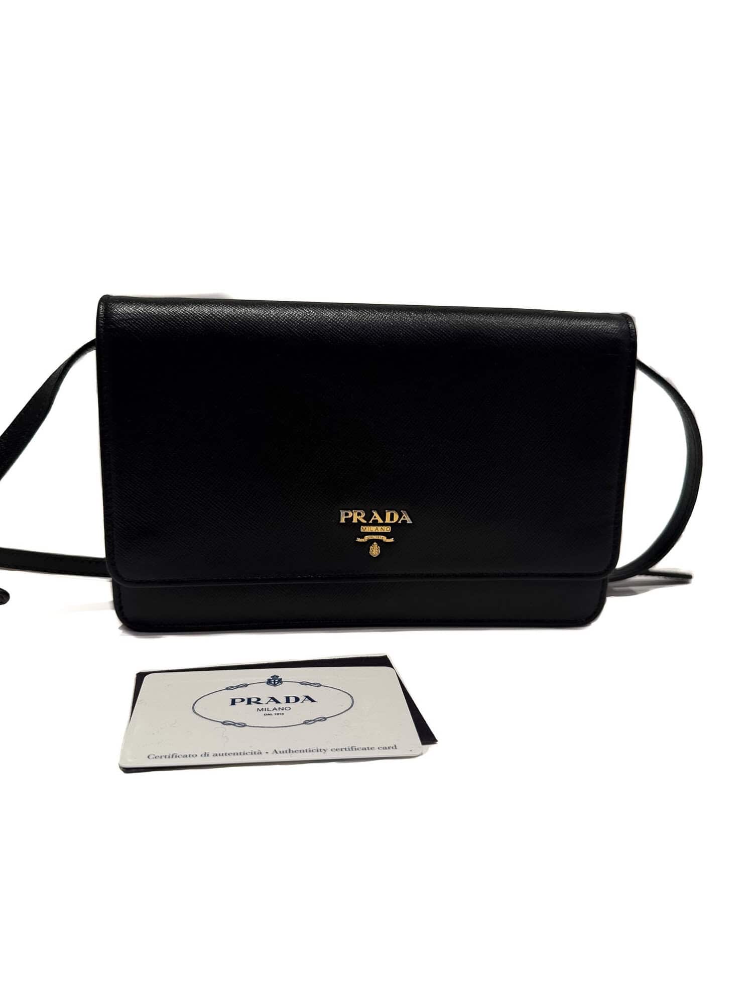 Prada Black Saffiano Leather Crossbody Bag - Image 16