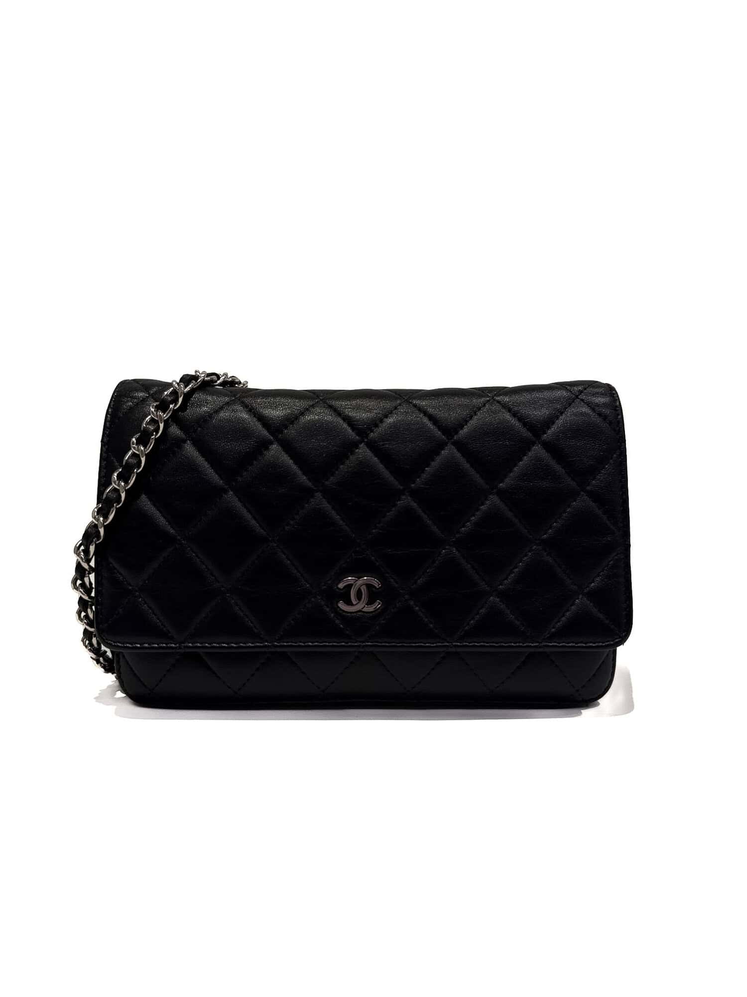 Chanel Black Wallet On Chain Timeless/Classique leather handbag