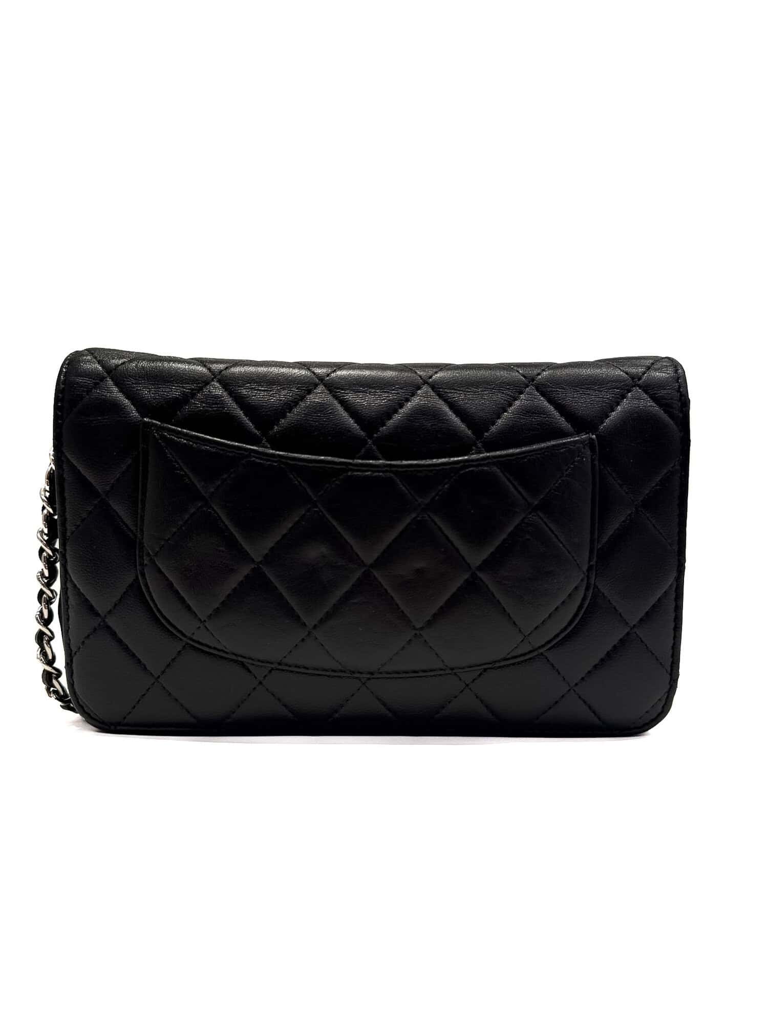 Chanel Black Wallet On Chain Timeless/Classique leather handbag - Image 3