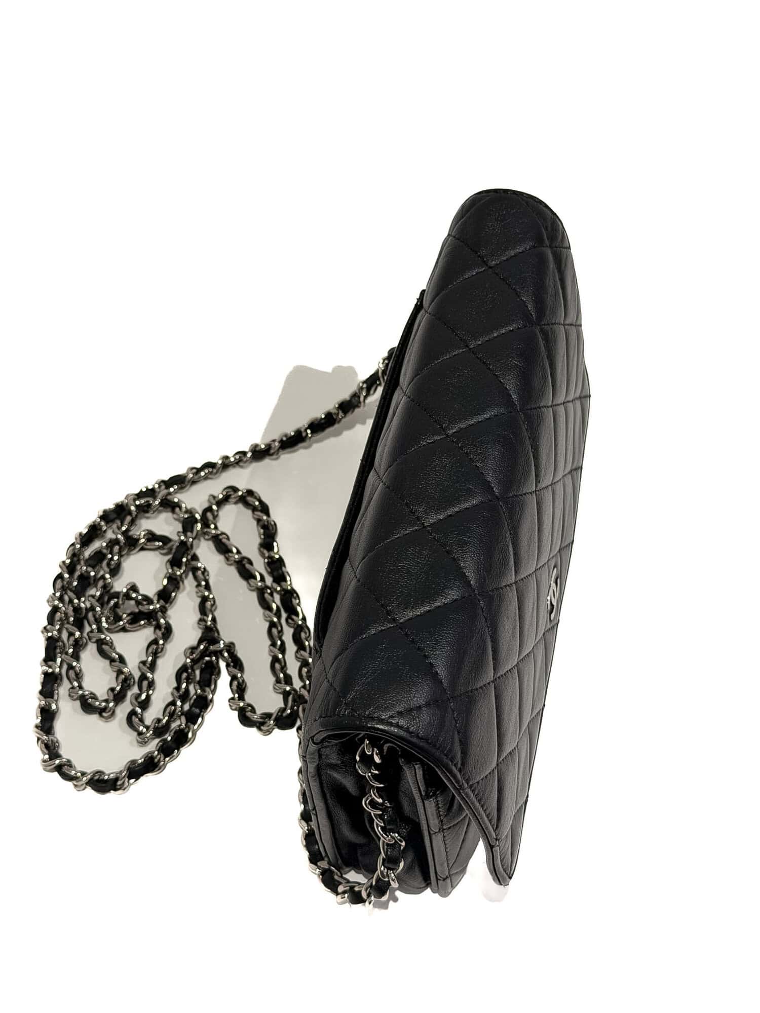 Chanel Black Wallet On Chain Timeless/Classique leather handbag - Image 5
