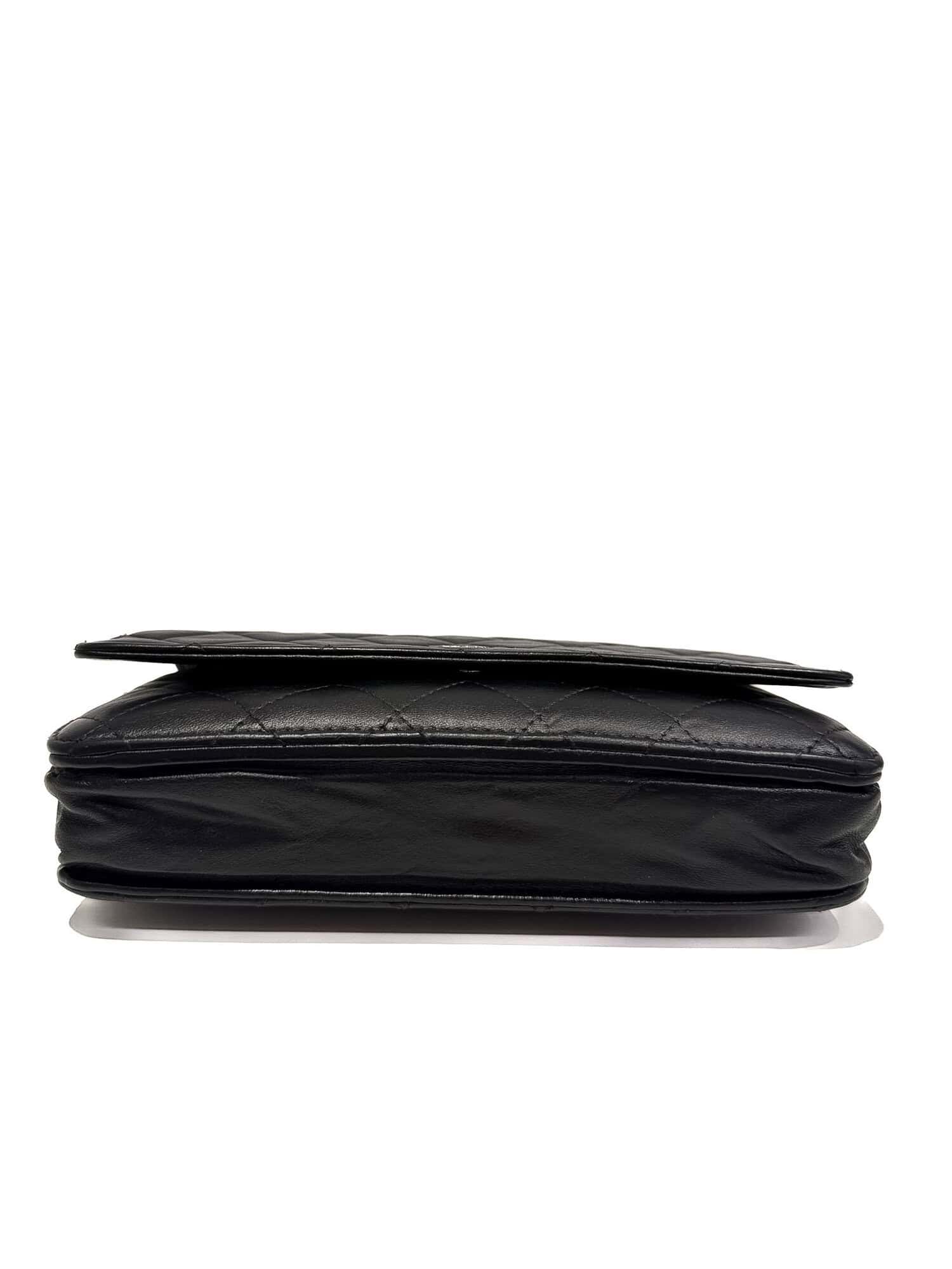 Chanel Black Wallet On Chain Timeless/Classique leather handbag - Image 7