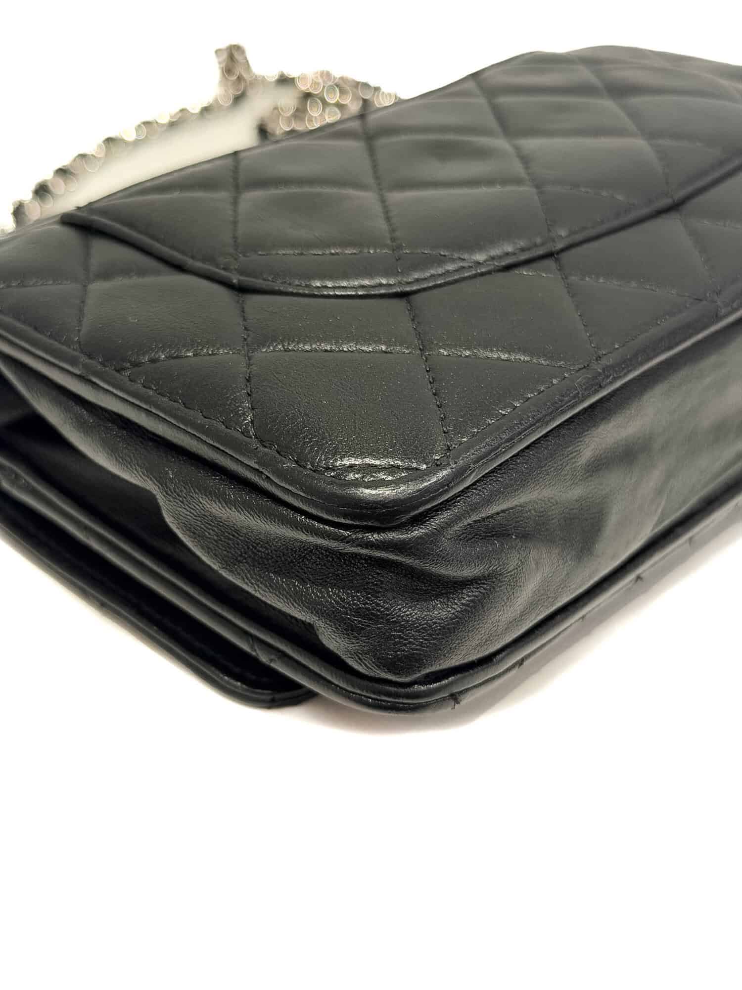 Chanel Black Wallet On Chain Timeless/Classique leather handbag - Image 10