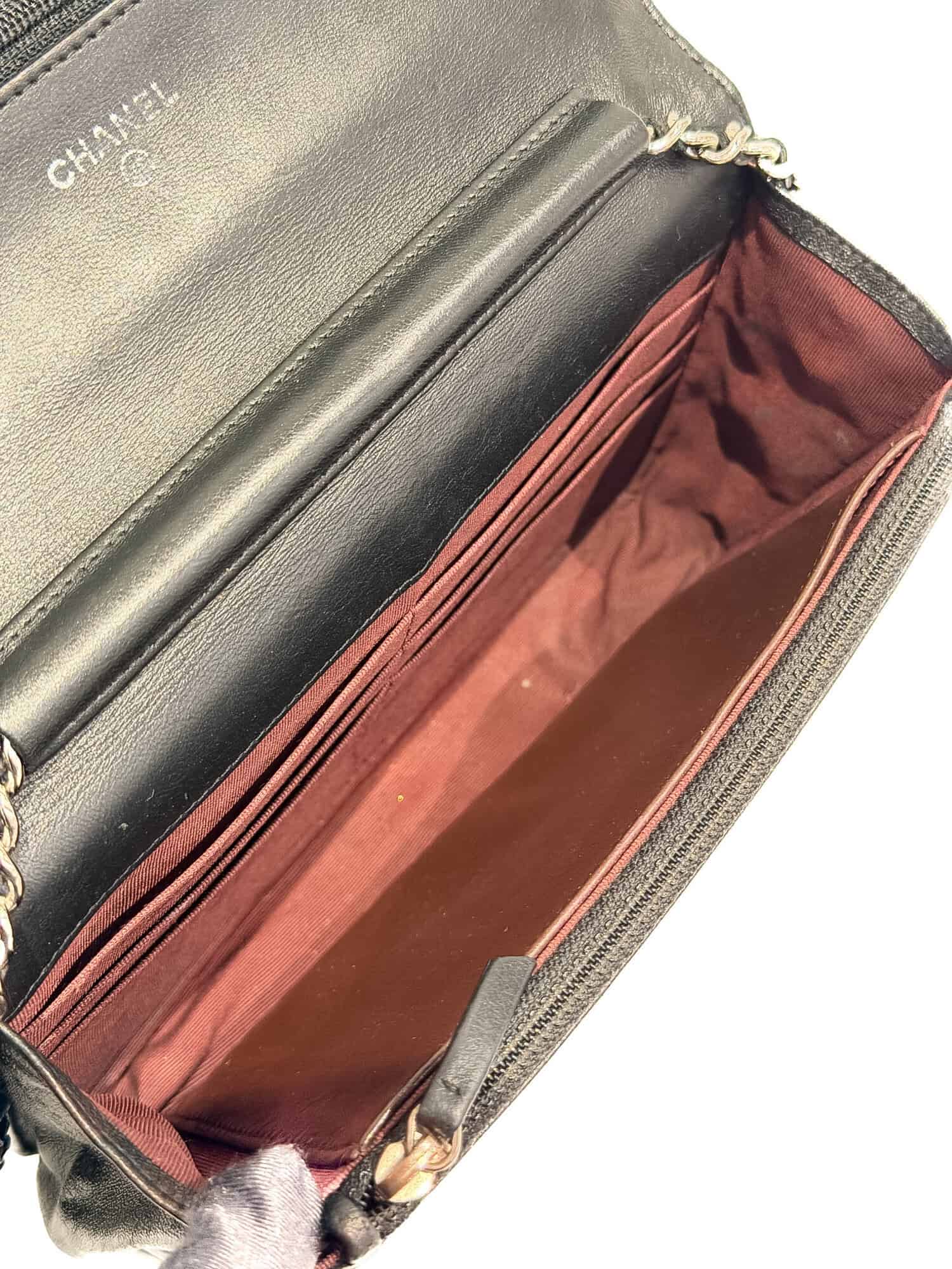 Chanel Black Wallet On Chain Timeless/Classique leather handbag - Image 14