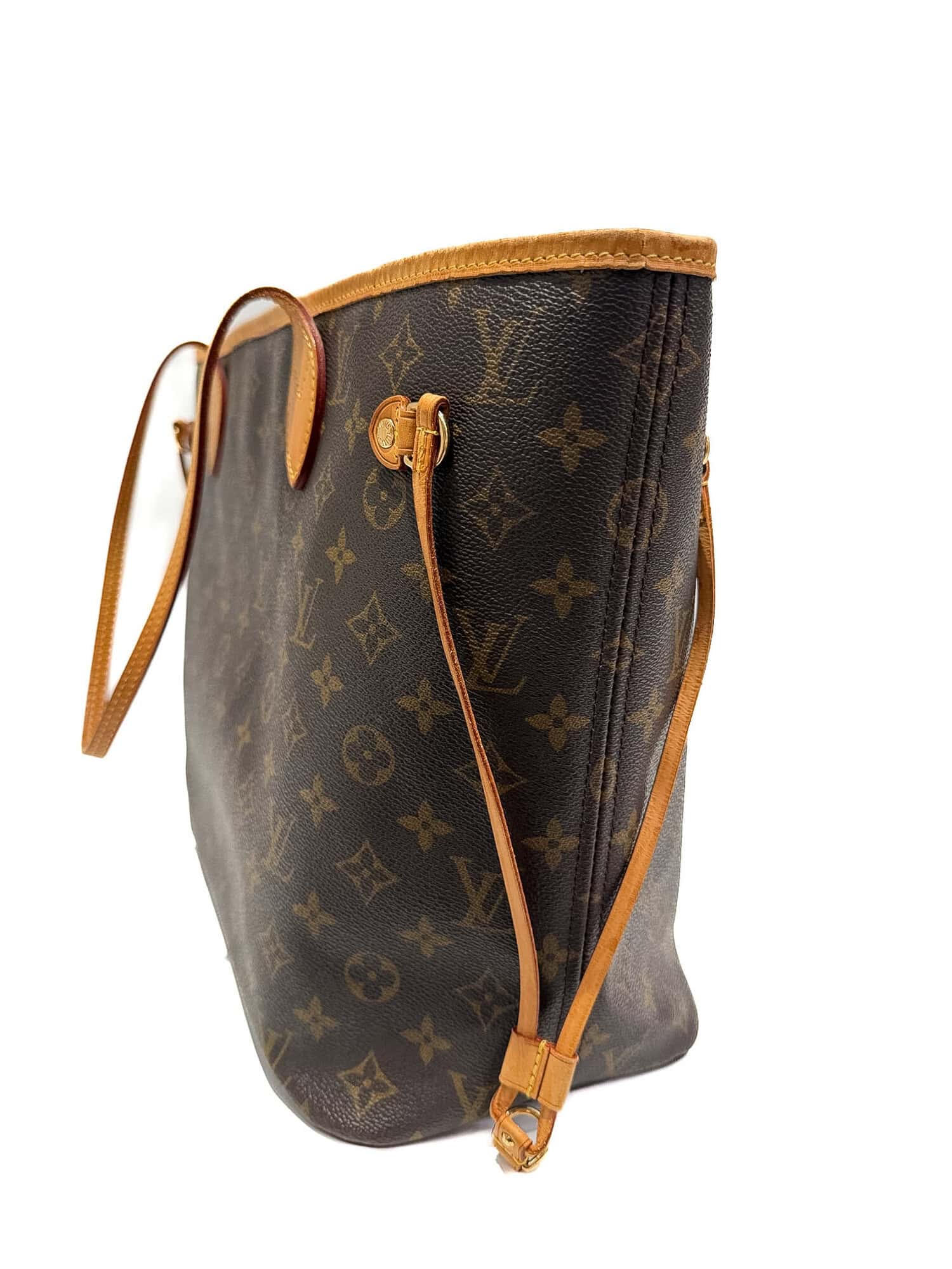 Louis Vuitton Brown Neverfull MM Monogram Canvas Tote Bag - Image 3