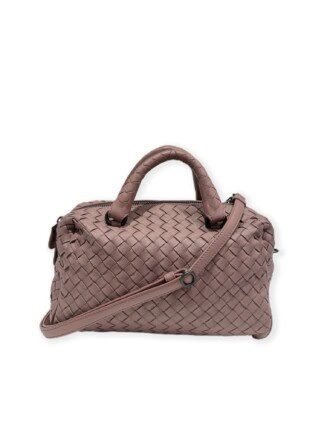 Bottega Veneta Nappa Intrecciato Mini Boston Bag