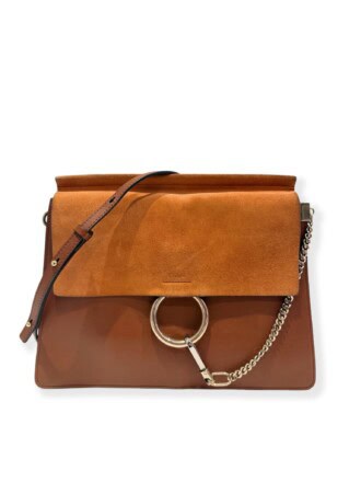 Chloé Brown Faye Leather Handbag