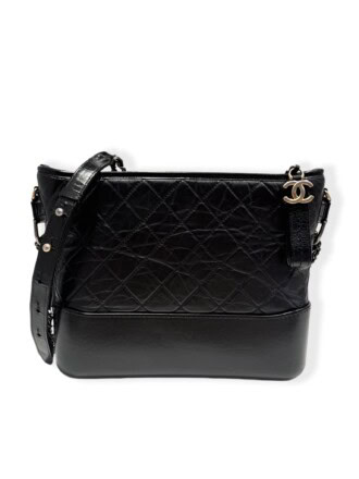 Chanel Black Gabrielle Leather Handbag Medium Size