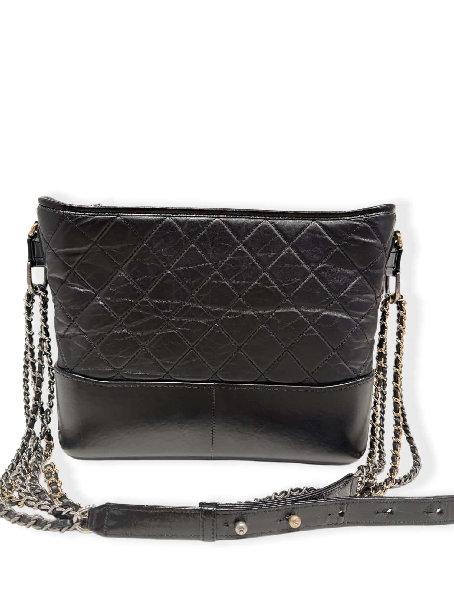 Chanel Black Gabrielle Leather Handbag Medium Size - Image 3