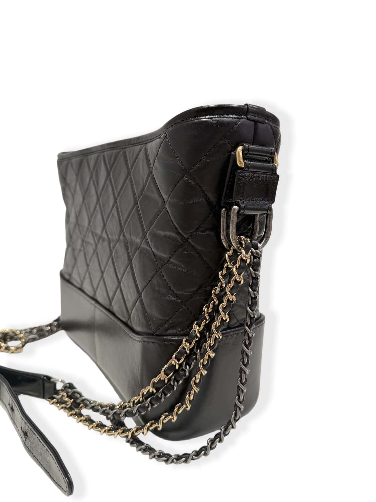 Chanel Black Gabrielle Leather Handbag Medium Size - Image 4