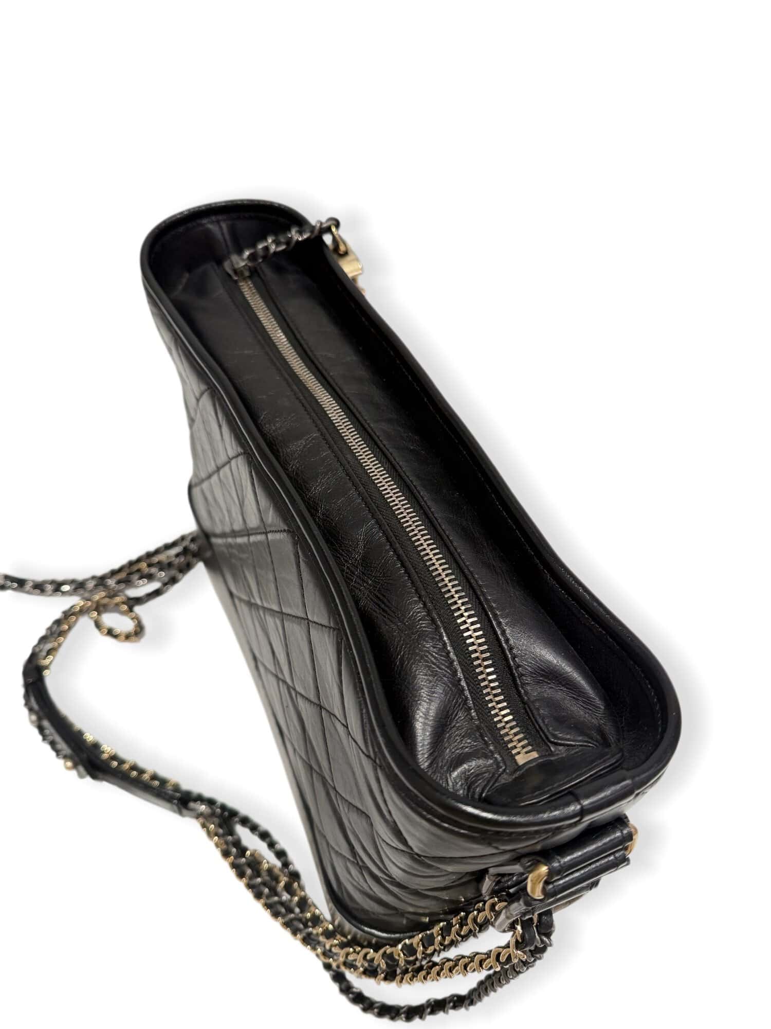 Chanel Black Gabrielle Leather Handbag Medium Size - Image 5