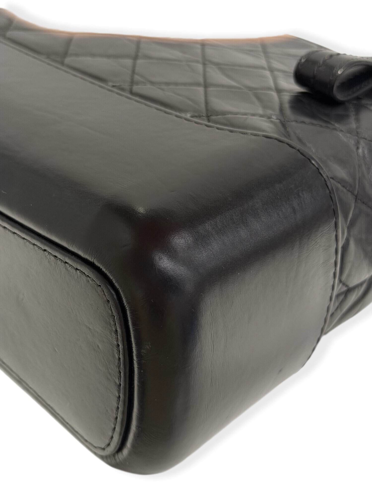 Chanel Black Gabrielle Leather Handbag Medium Size - Image 8
