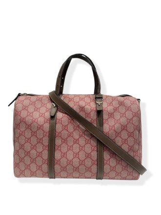 Gucci Pink Boston GG Canvas Handbag
