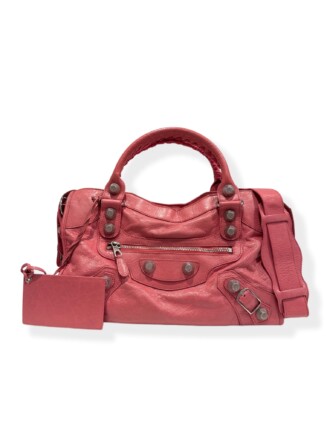 Balenciaga Pink City Leather Handbag