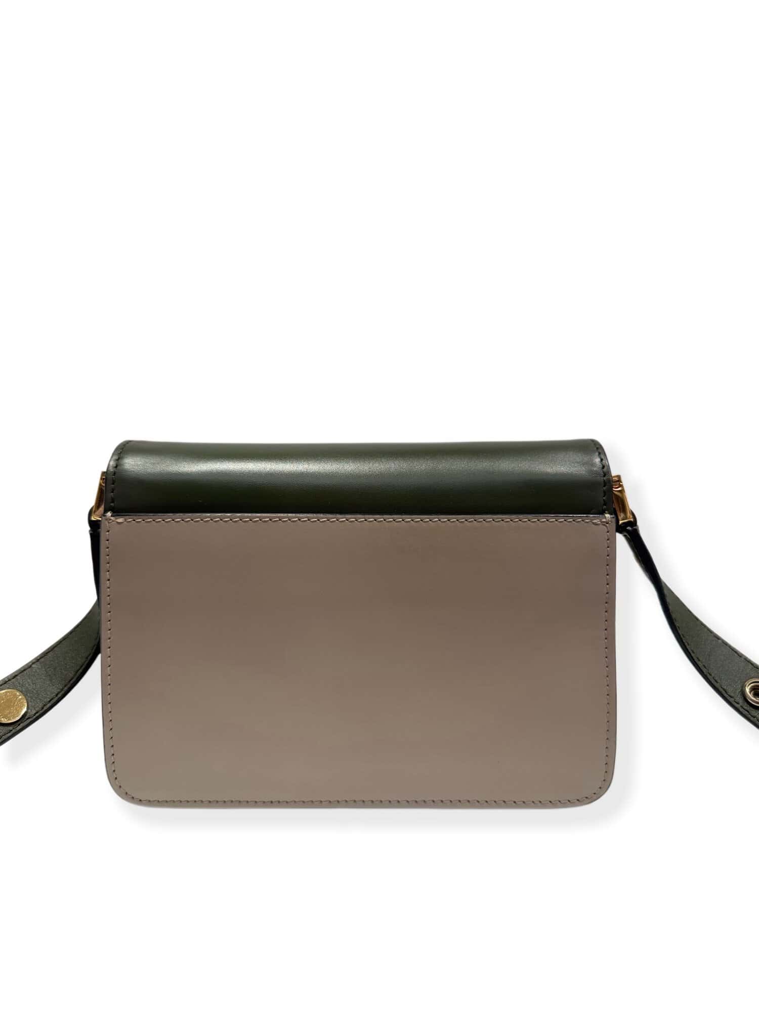 Marni Green Beige Trunk Leather Handbag - Image 3