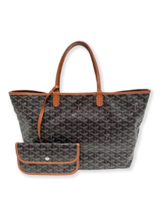 Goyard Black Brown Saint Louis Canvas Tote Bag