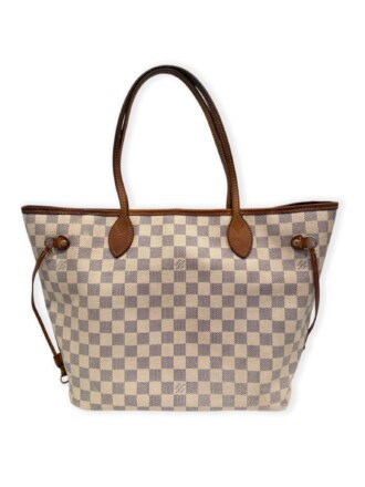 Louis Vuitton White Neverfull MM Damier Canvas Tote Bag