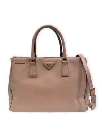 Prada Beige Pink Galleria Saffiano Leather Handbag