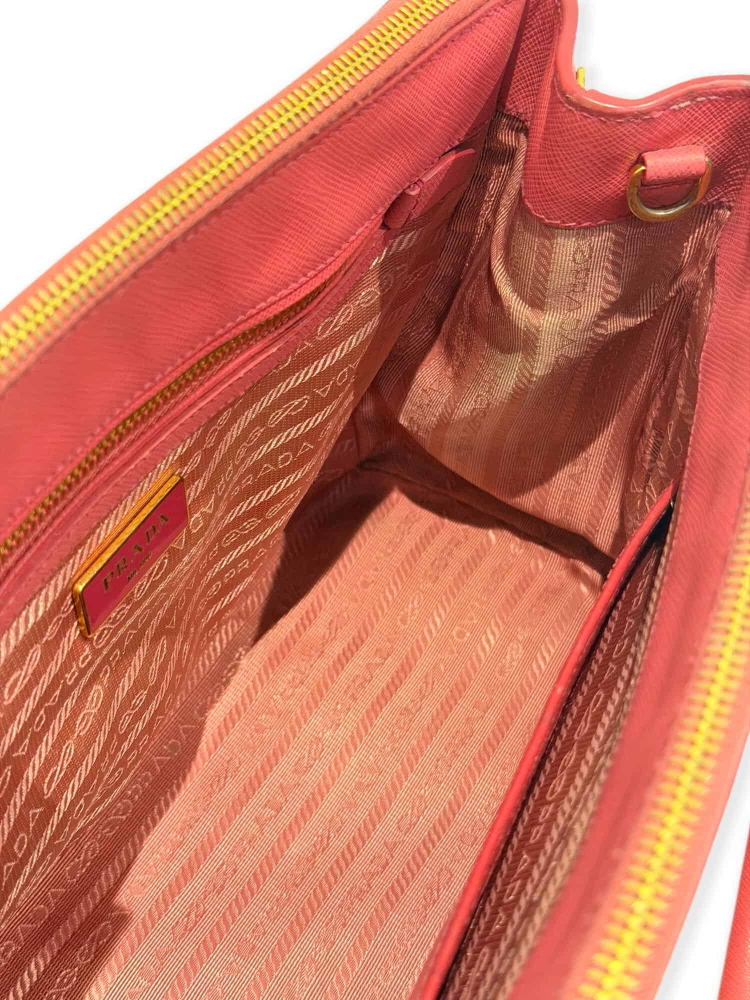 Prada Pink Galleria Saffiano Leather Handbag - Image 11