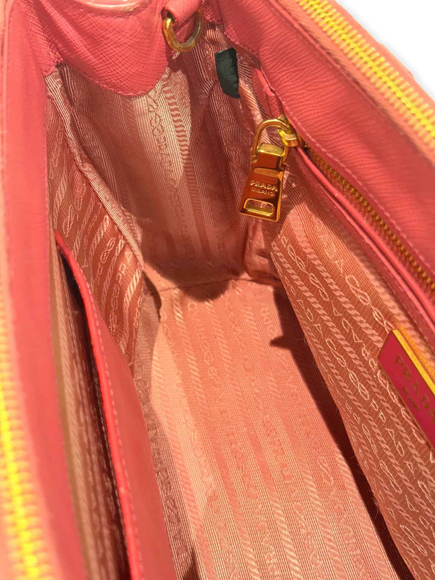 Prada Pink Galleria Saffiano Leather Handbag - Image 12