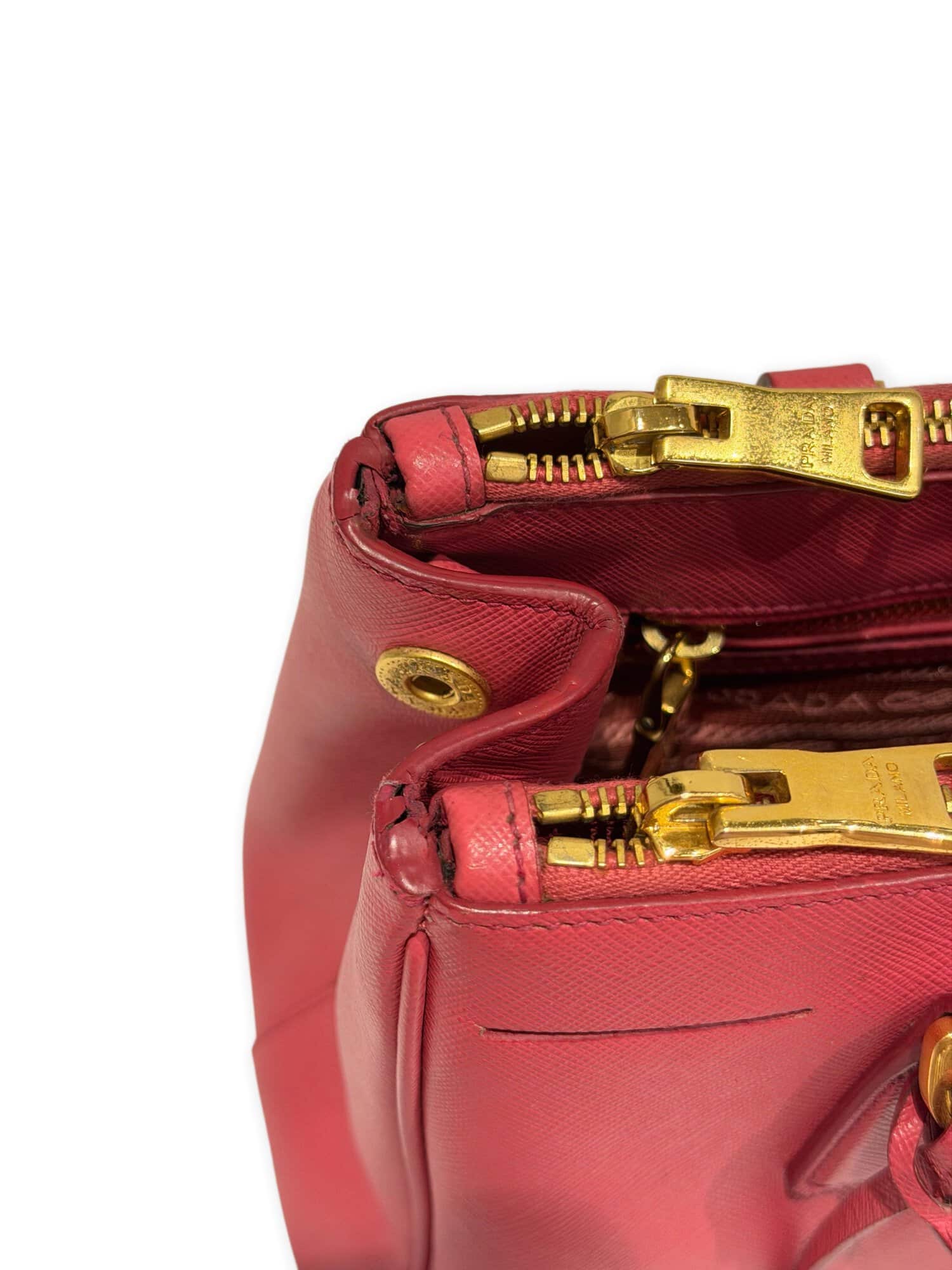Prada Pink Galleria Saffiano Leather Handbag - Image 13