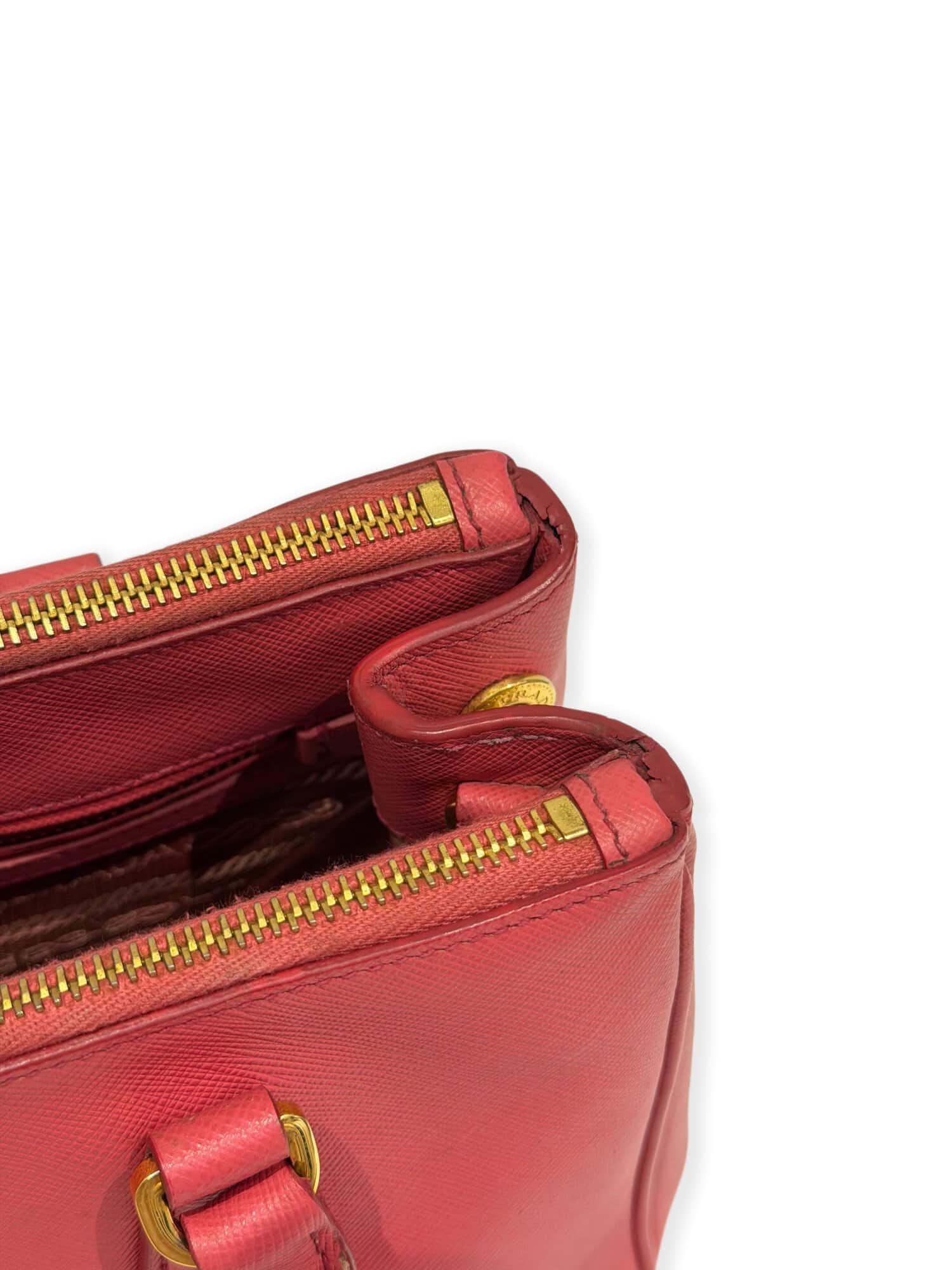 Prada Pink Galleria Saffiano Leather Handbag - Image 14