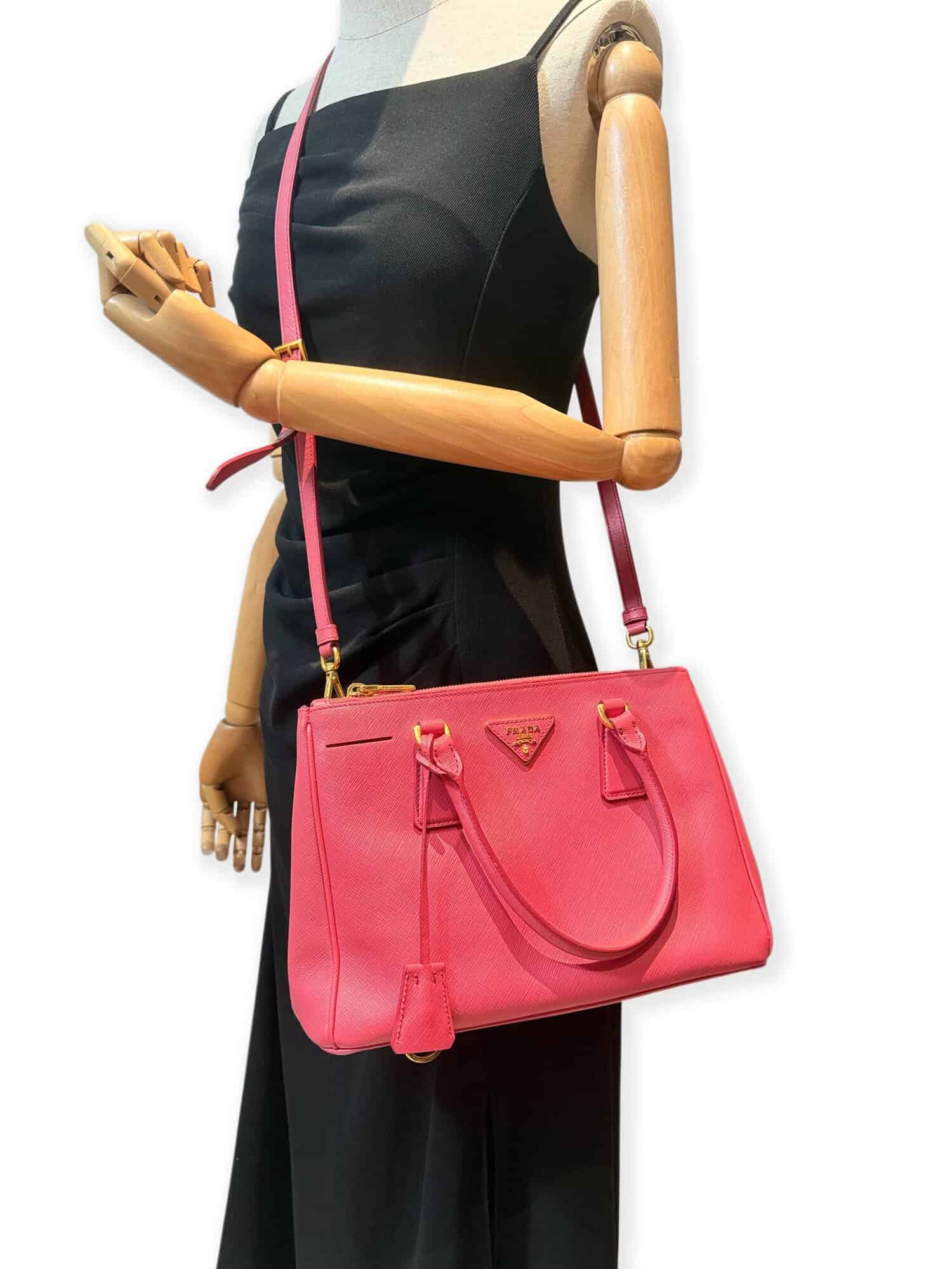 Prada Pink Galleria Saffiano Leather Handbag - Image 16