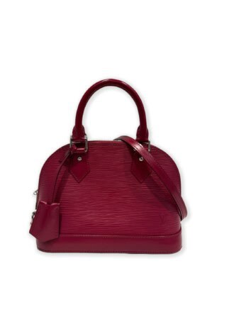 Louis Vuitton Burgundy Alma BB Epi Leather Handbag