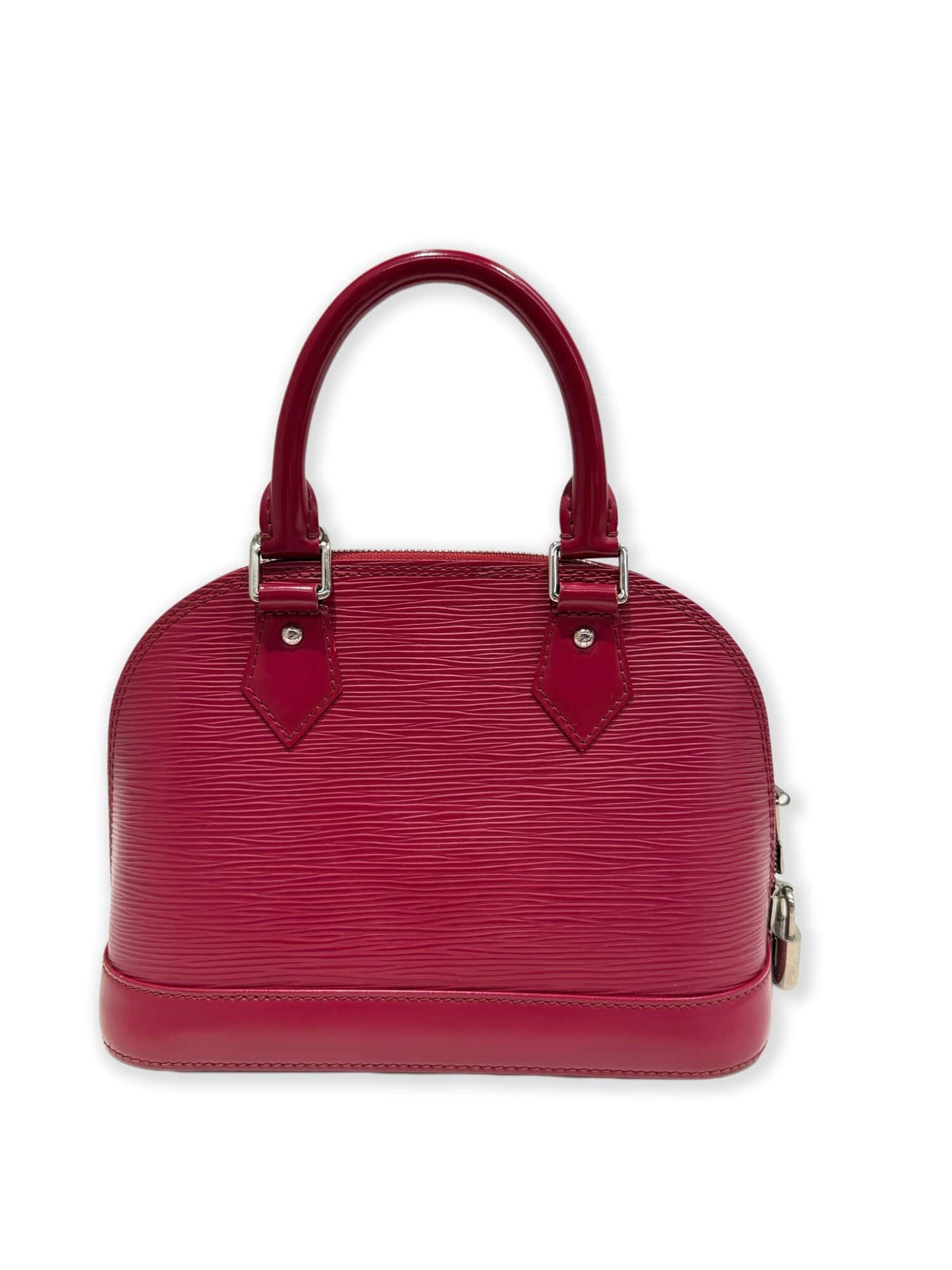 Louis Vuitton Burgundy Alma BB Epi Leather Handbag - Image 4