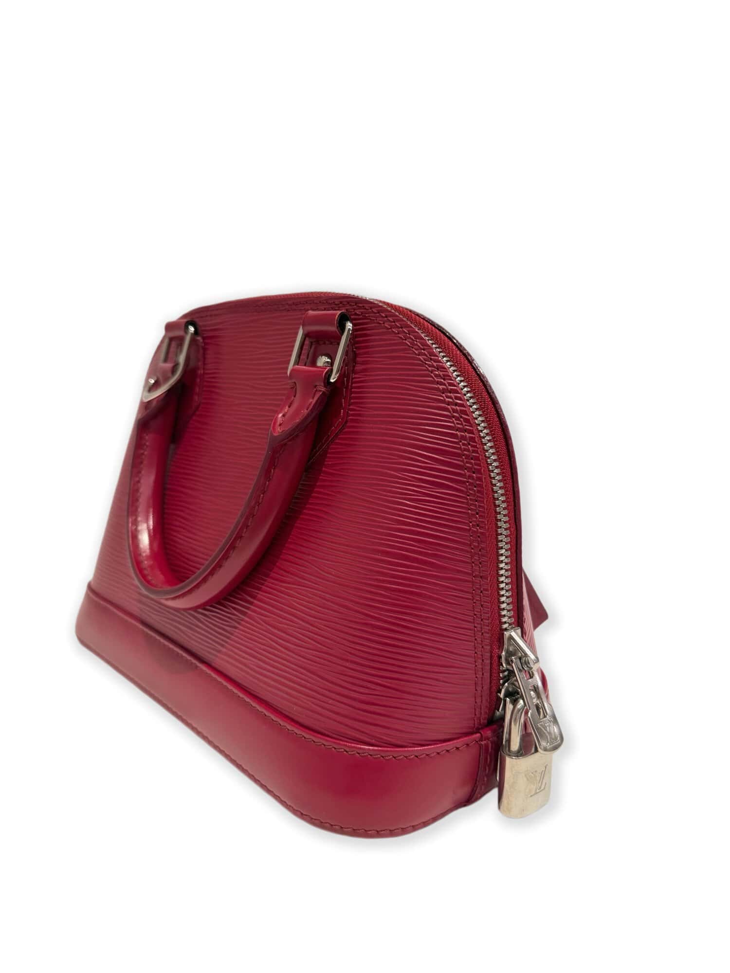Louis Vuitton Burgundy Alma BB Epi Leather Handbag - Image 5