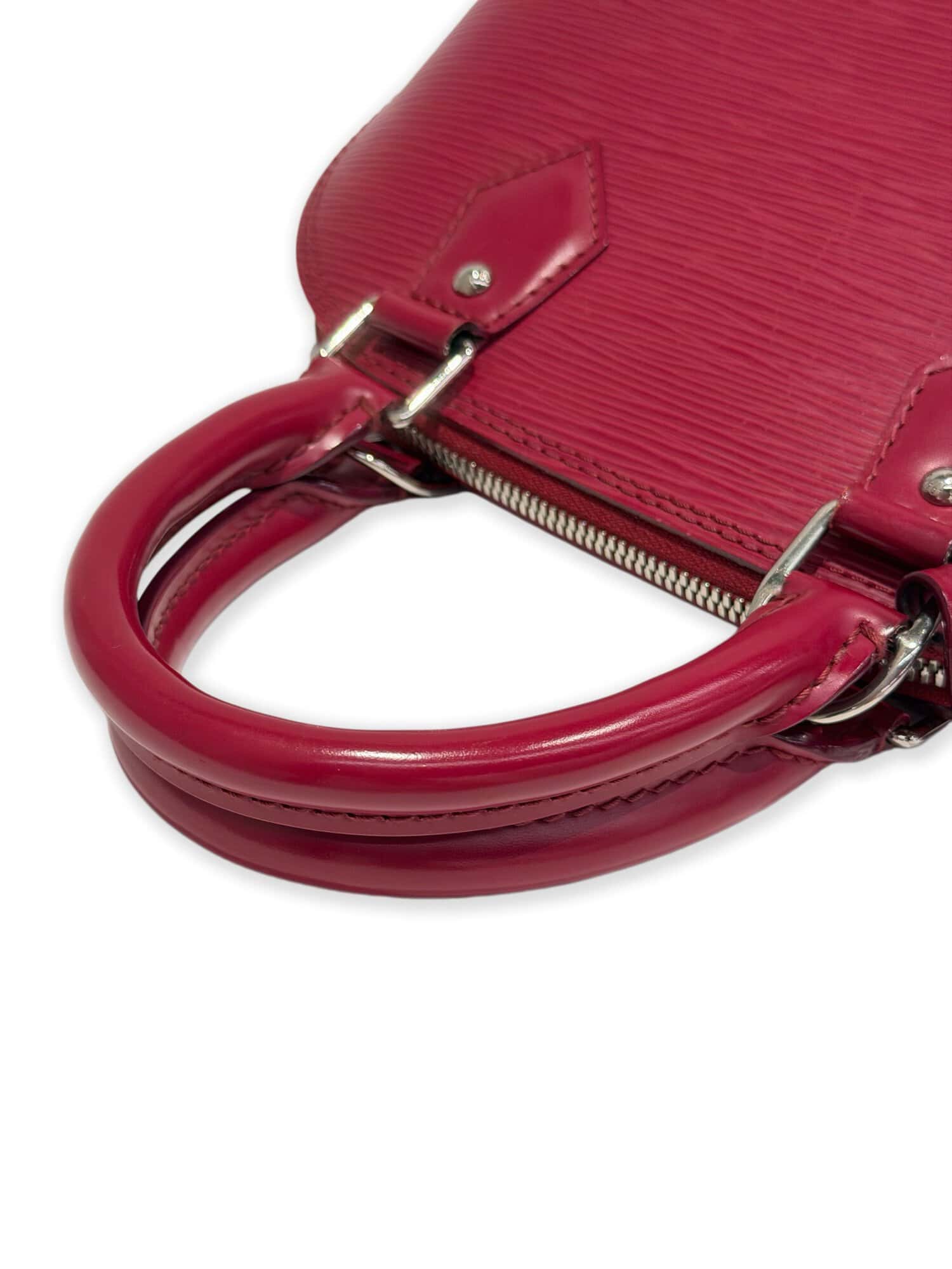 Louis Vuitton Burgundy Alma BB Epi Leather Handbag - Image 7