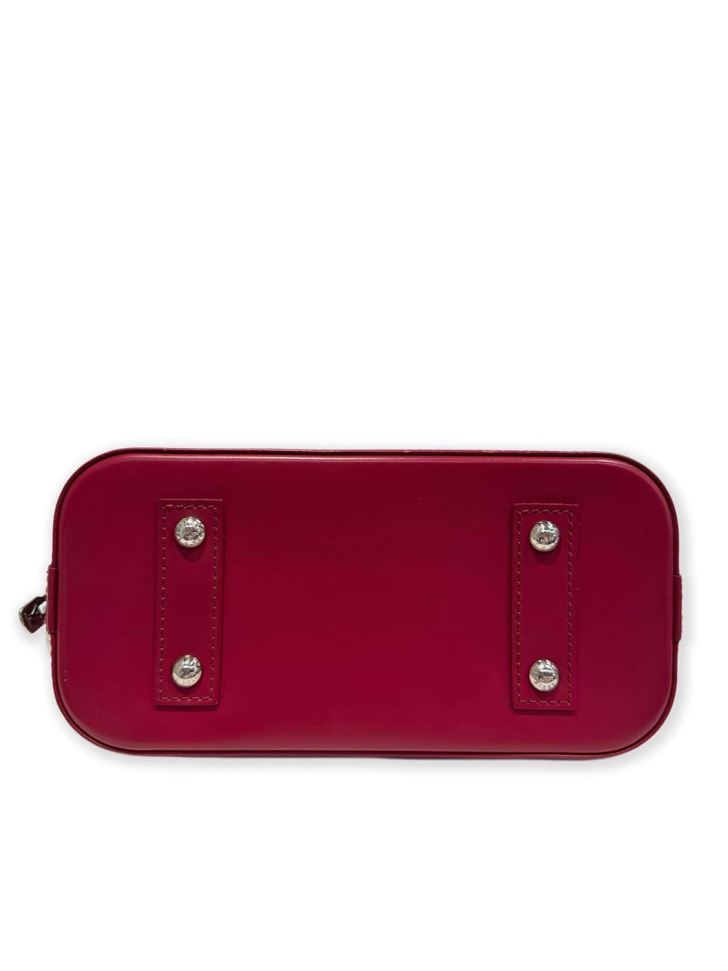 Louis Vuitton Burgundy Alma BB Epi Leather Handbag - Image 9