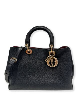 Dior Black Diorissimo Leather Handbag