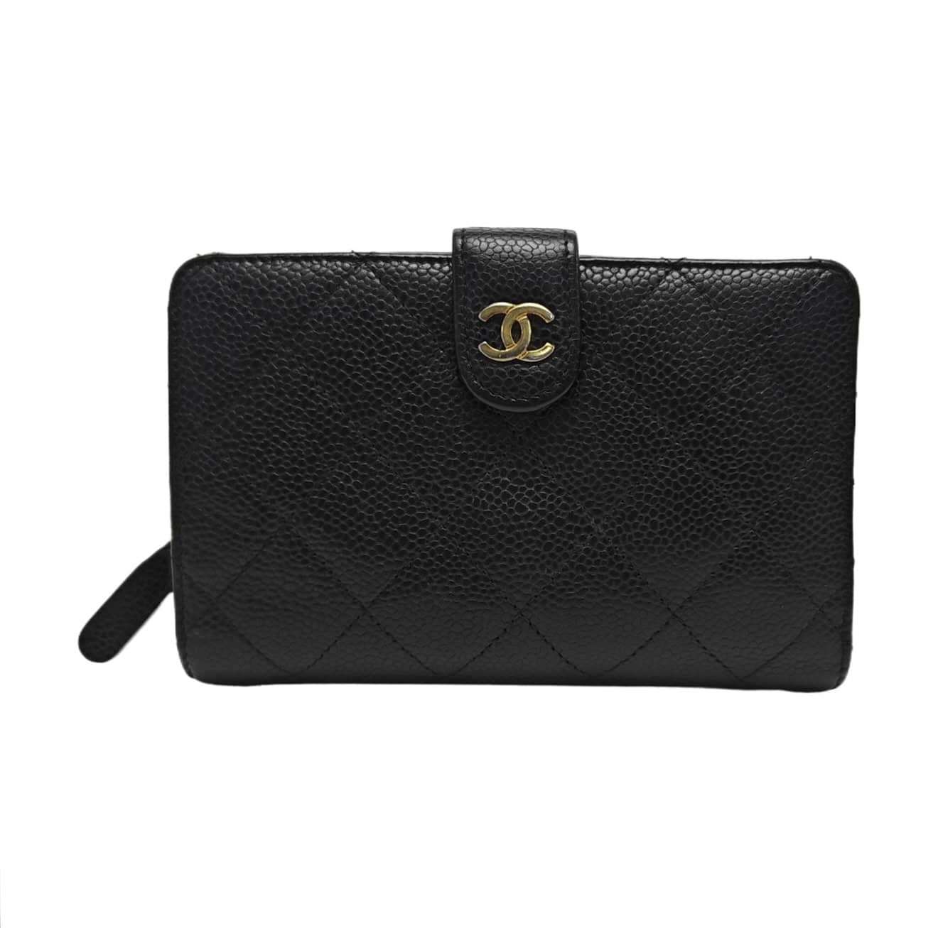 Chanel Black Classic Leather Wallet