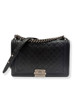 Chanel Black Le Boy Leather Handbag