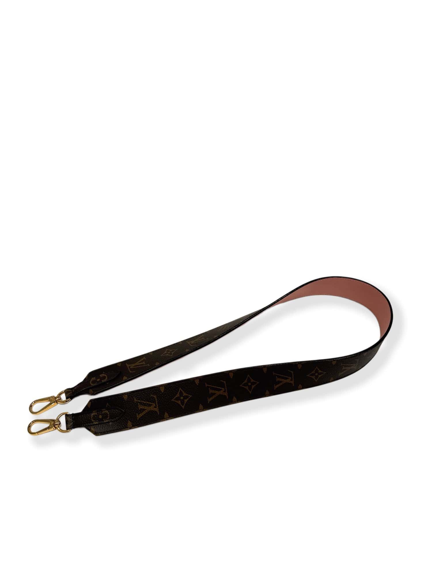 Louis Vuitton Brown Pink Bandoulière Monogram Canvas Strap