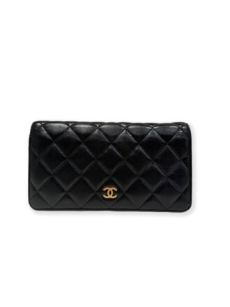 Chanel Black Timeless Classic Leather Wallet