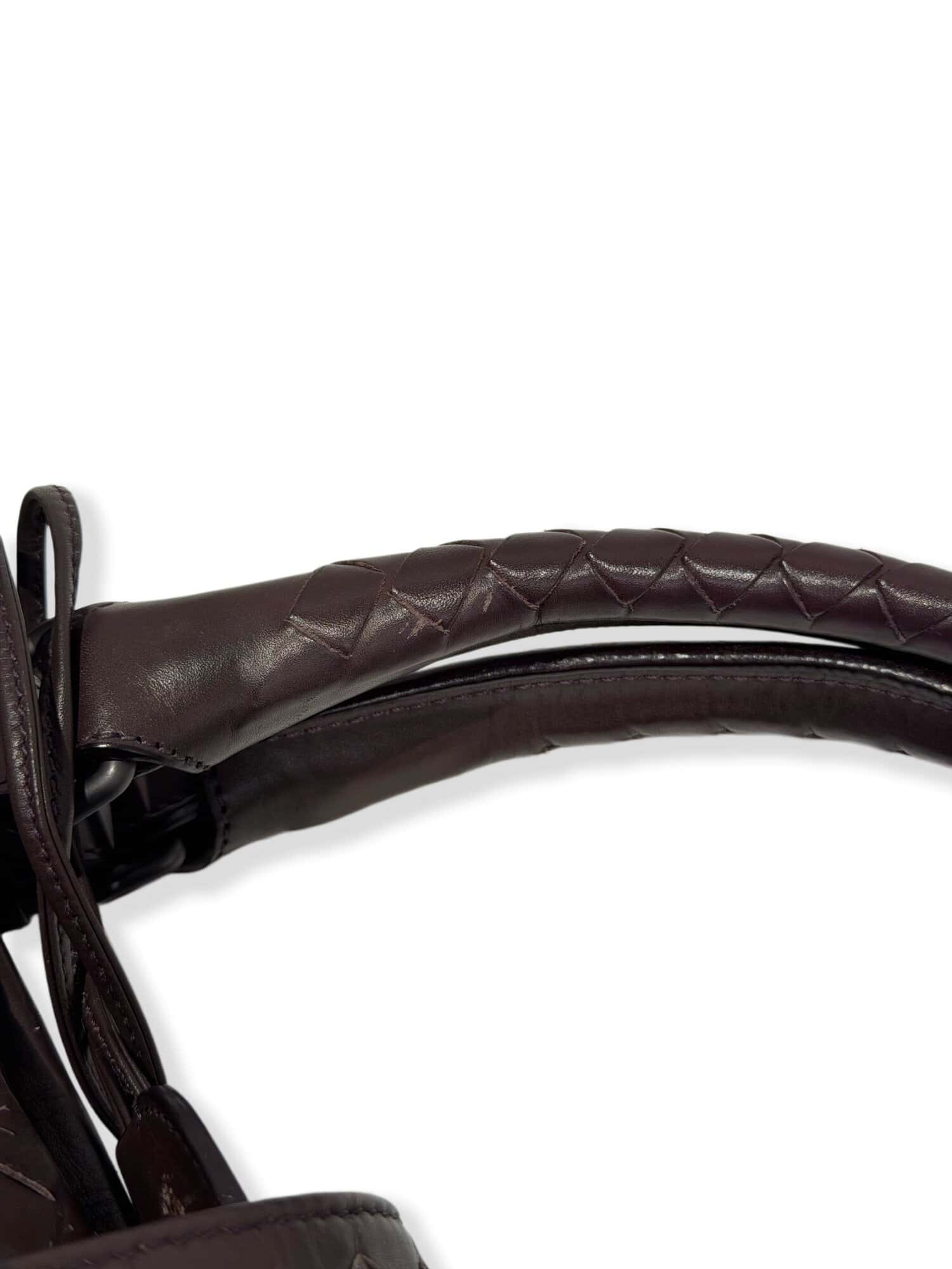 Bottega Veneta Brown Roma Leather Handbag Large Size - Image 12