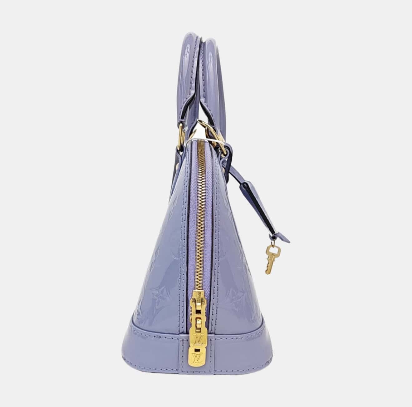 Louis Vuitton Purple Alma BB Leather Handbag - Image 3