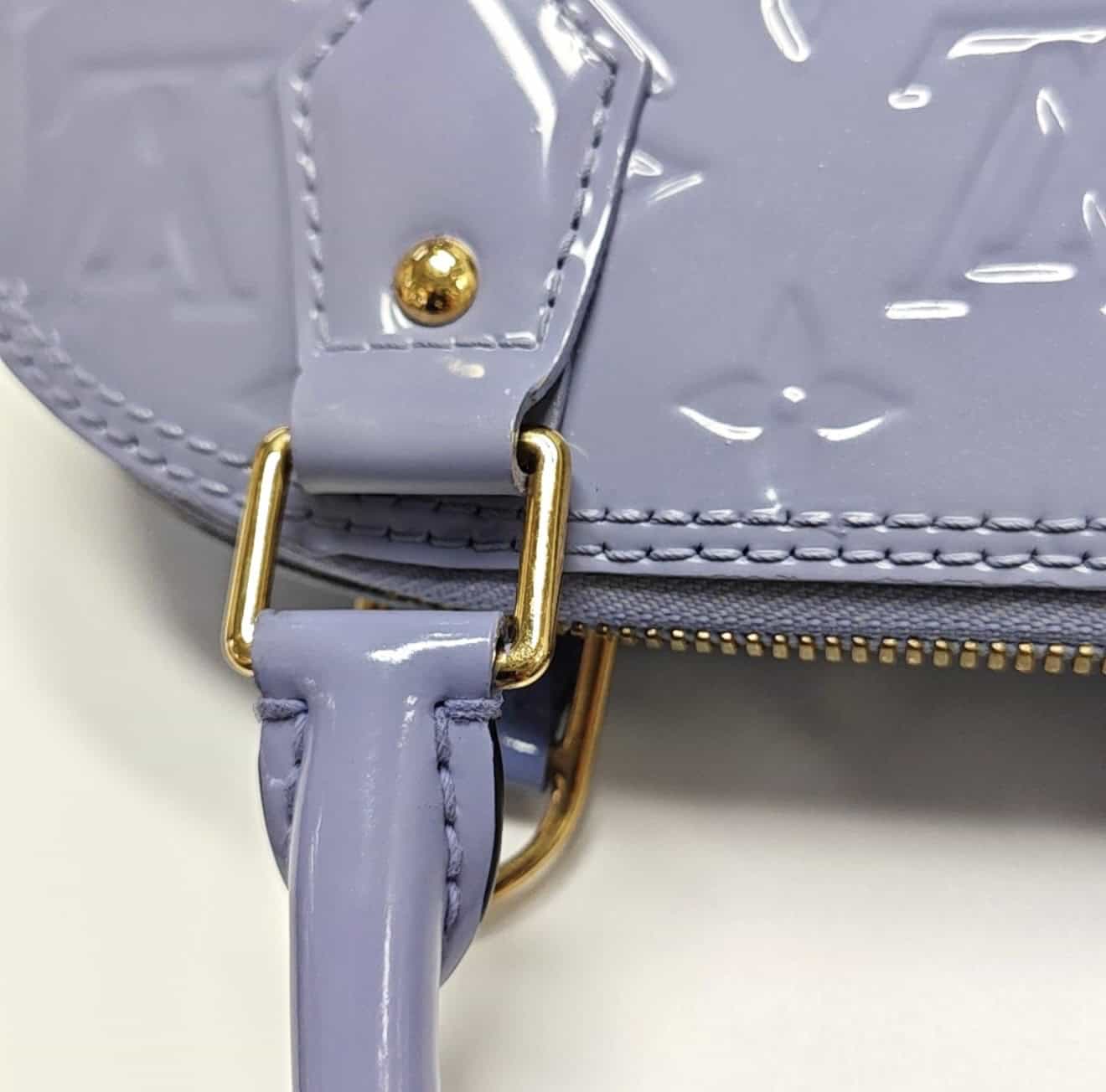 Louis Vuitton Purple Alma BB Leather Handbag - Image 8