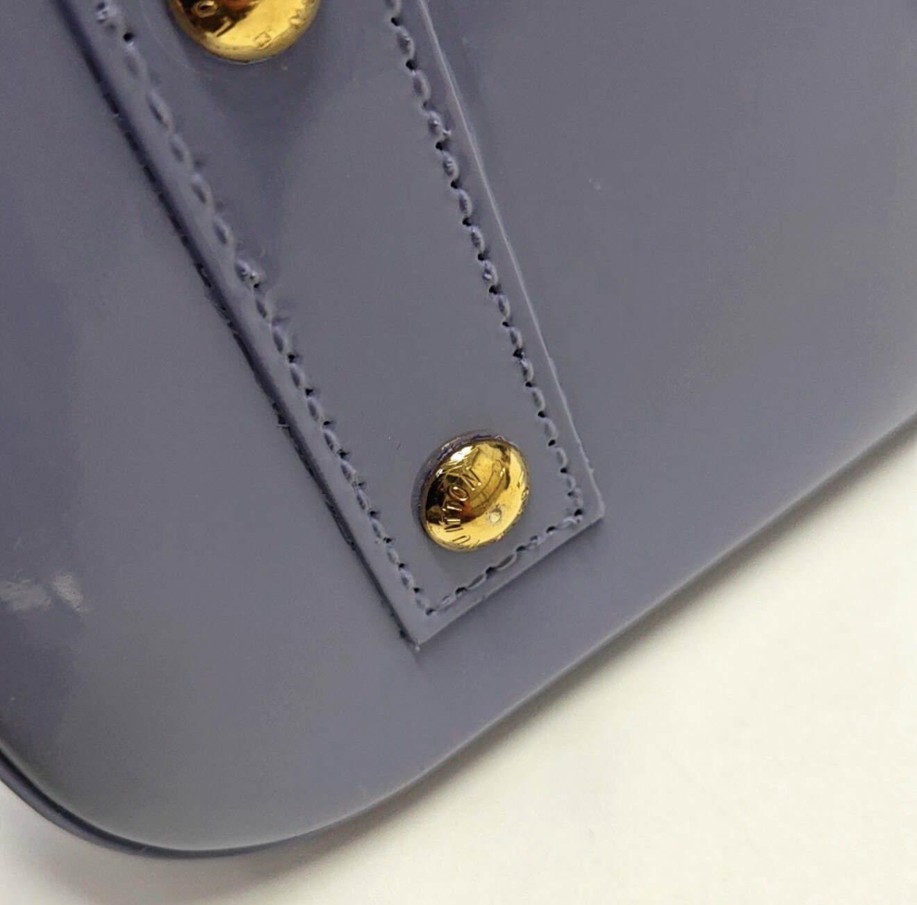 Louis Vuitton Purple Alma BB Leather Handbag - Image 10