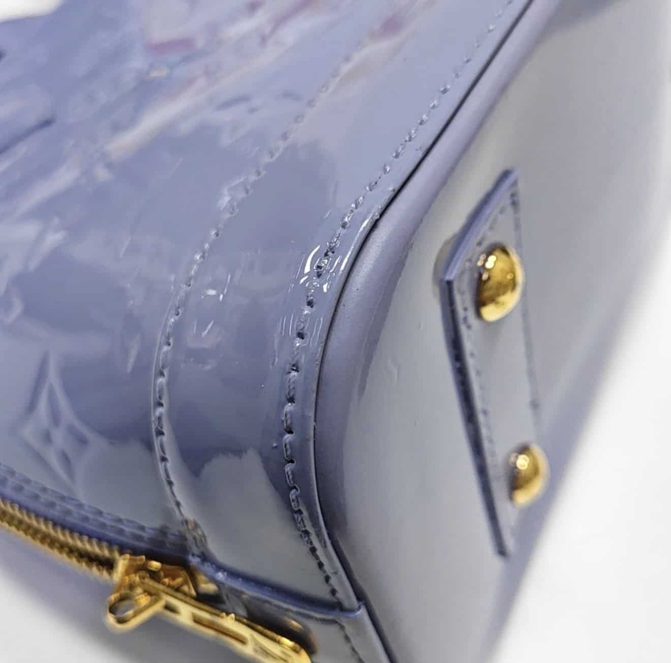 Louis Vuitton Purple Alma BB Leather Handbag - Image 12