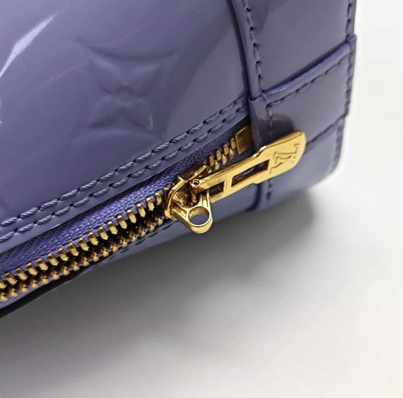 Louis Vuitton Purple Alma BB Leather Handbag - Image 14