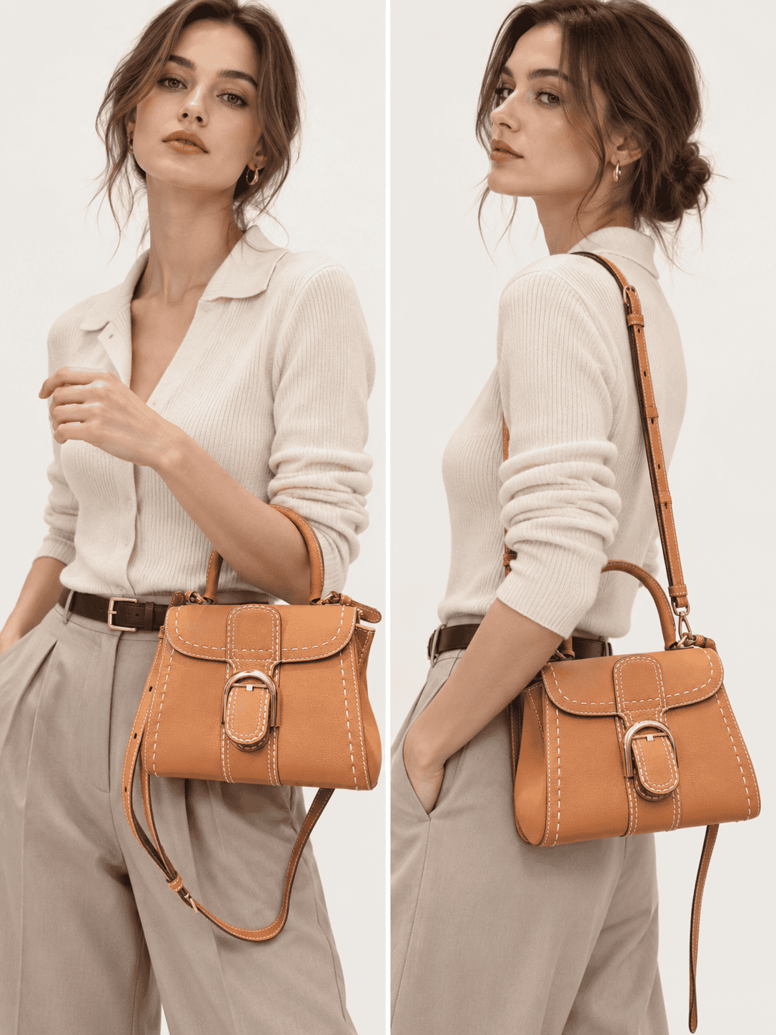 Delvaux Brown Brillant Mini Leather Handbag - Image 2