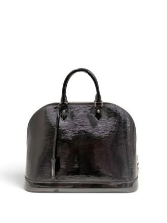 Louis Vuitton Black Alma GM Epi Patent Leather Handbag